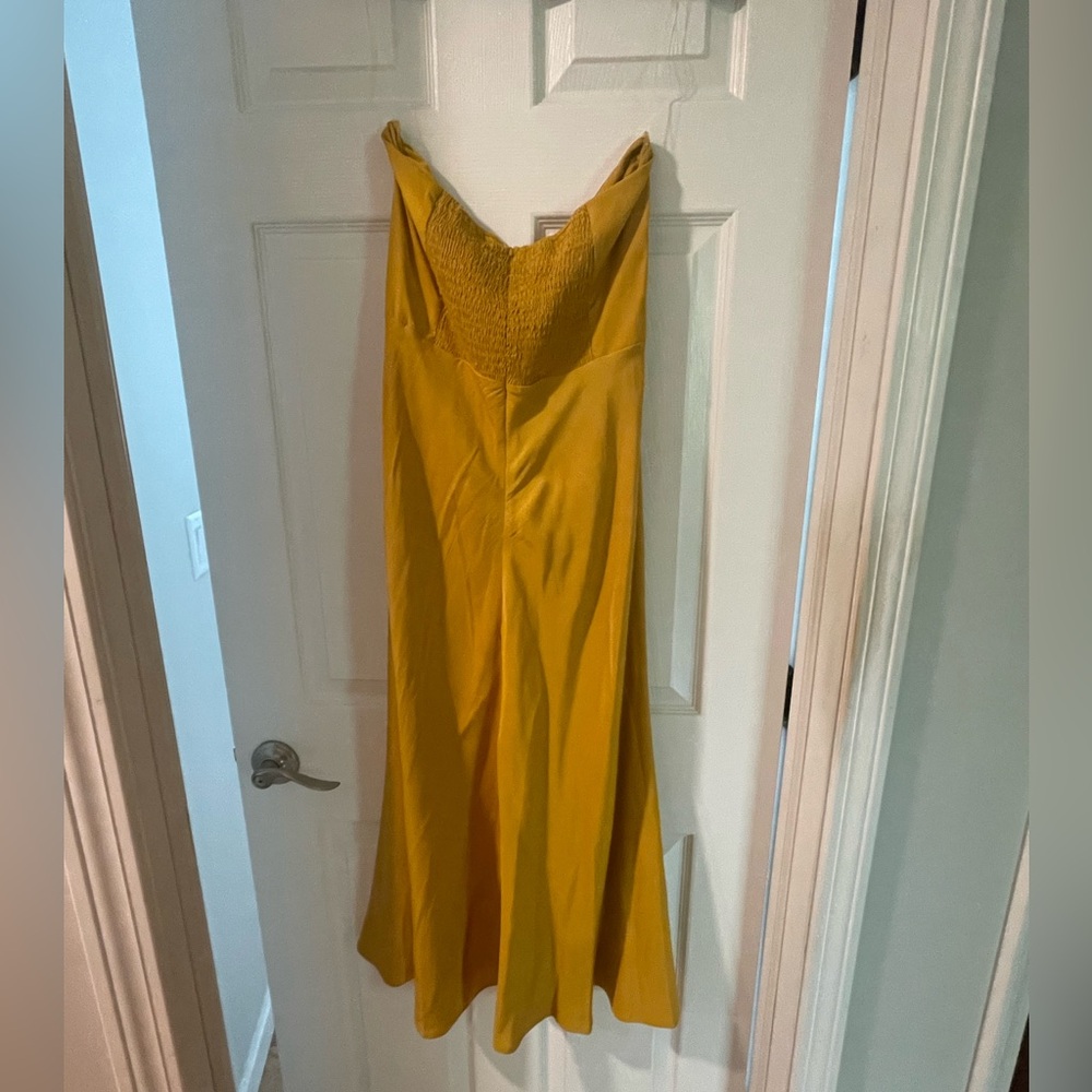 Sunset yellow long midi dress - Picture 5 of 8
